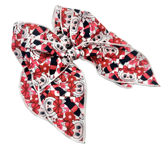 Large Coke Labubu Hair Bow
