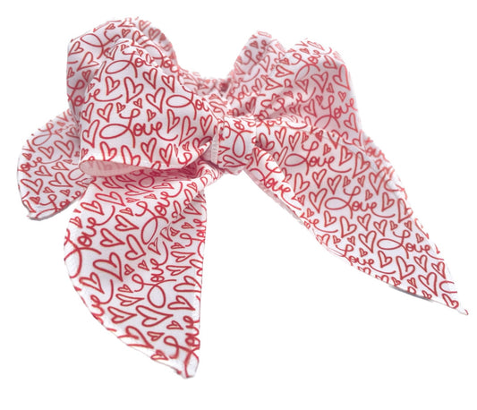 Cursive Love Valentine’s Day Hair Bow