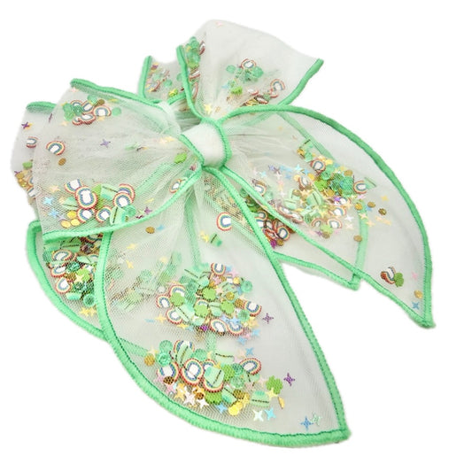 Happy Go Lucky shaker hair bow