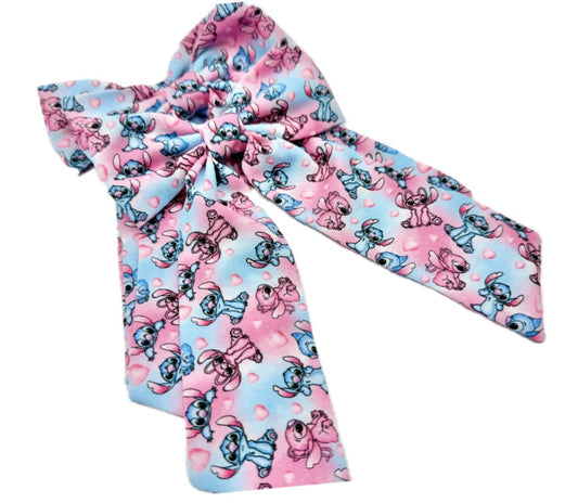 Stitch In Love Long Tailed Hair Bow