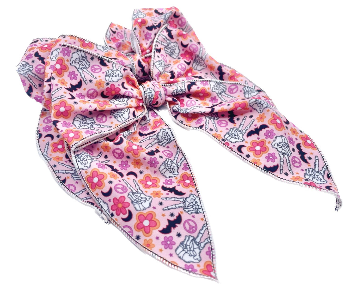 Peace Halloween Hair Bow