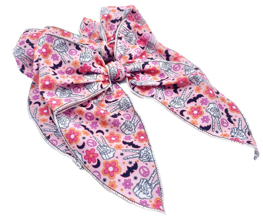 Peace Halloween Hair Bow