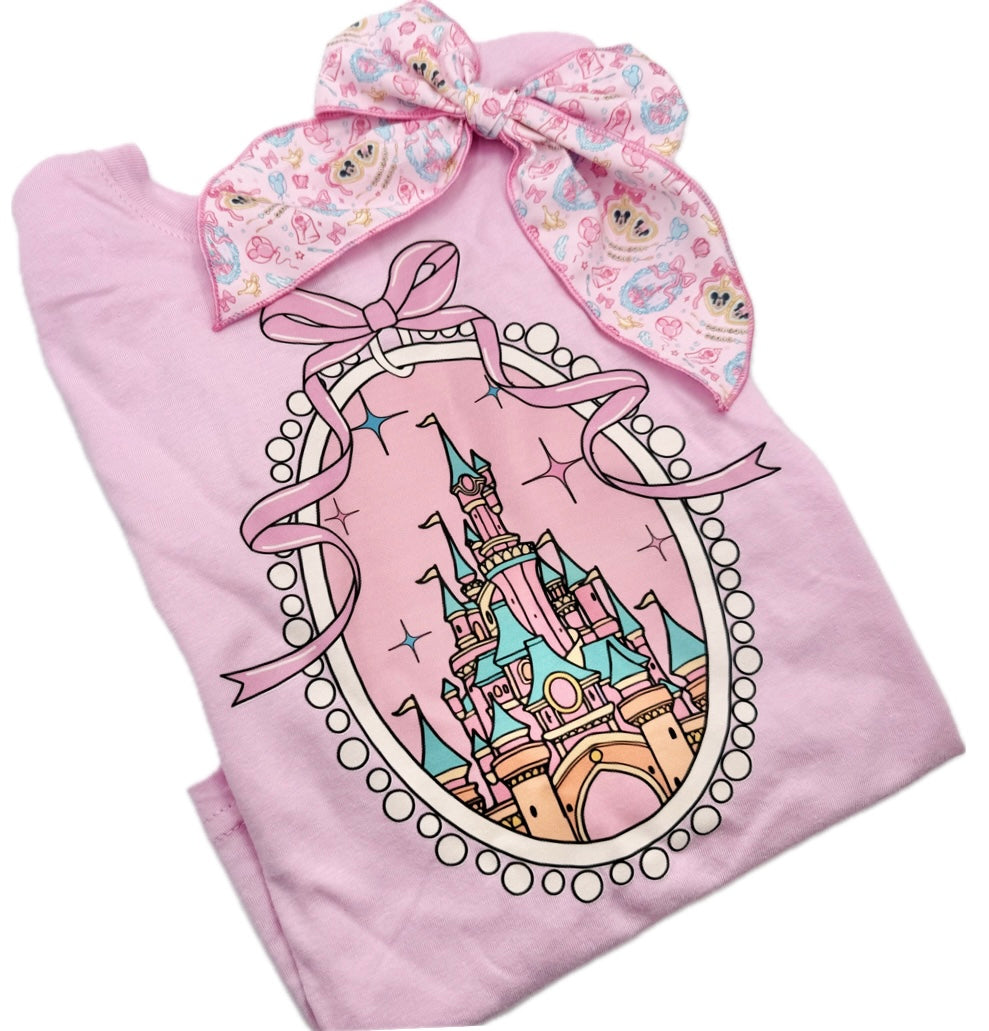 Girls Magical Castle Pink T-Shirt