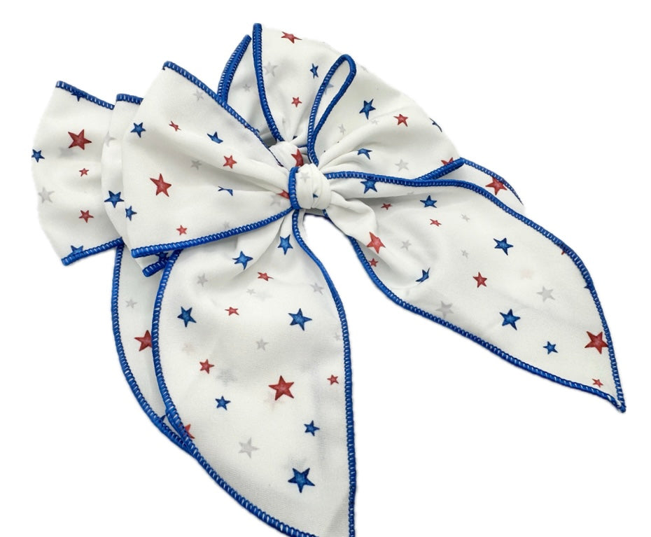 USA Stars Hair Bow