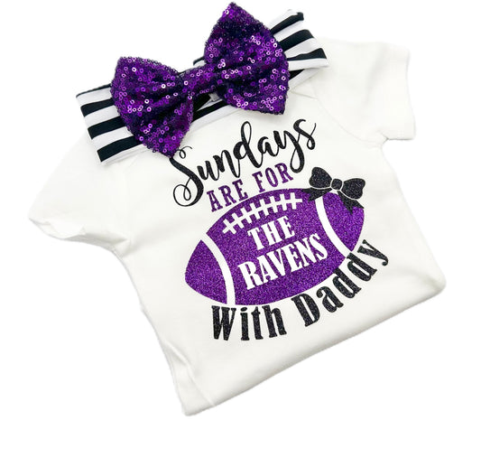 Sundays are for the Ravens Football Bodysuit