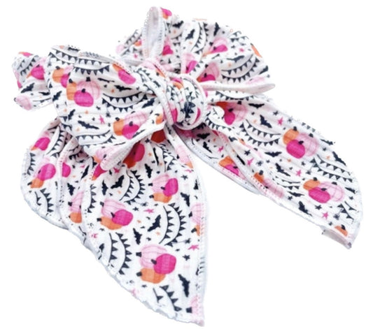Spooky Pink Pumpkins Hair Bow