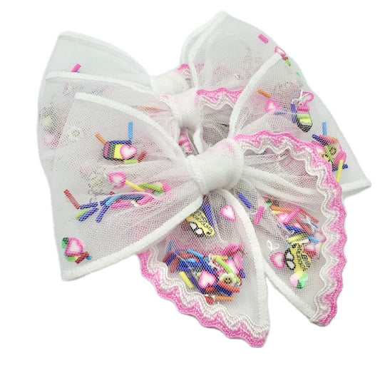 Girls school shaker hair bow