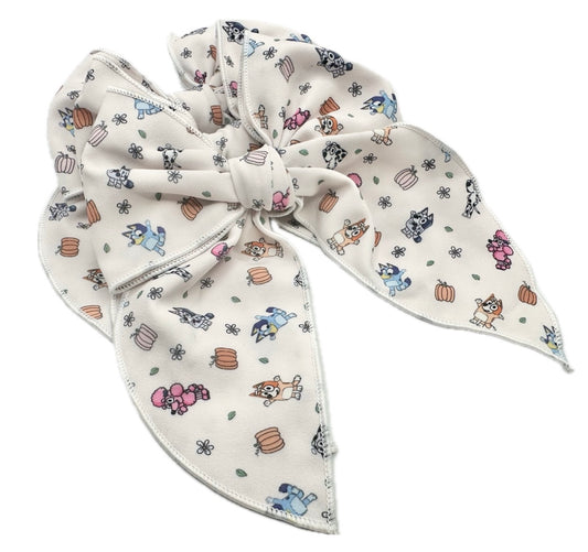 Blue Dog & Friends Fall Hair Bow