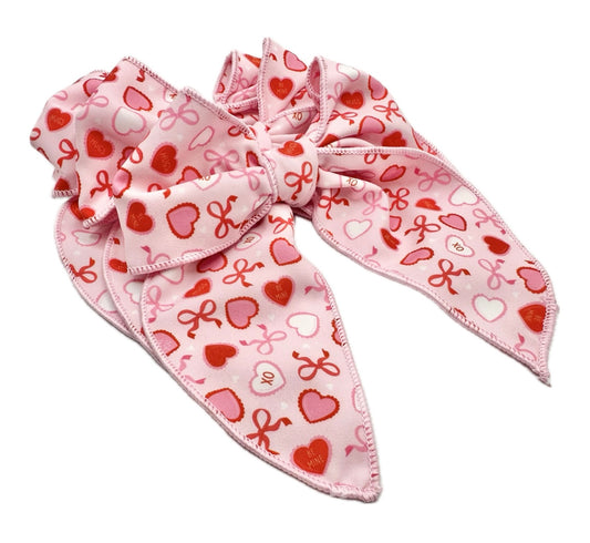 Coquette Bows & Hearts Valentine’s Day Hair Bow