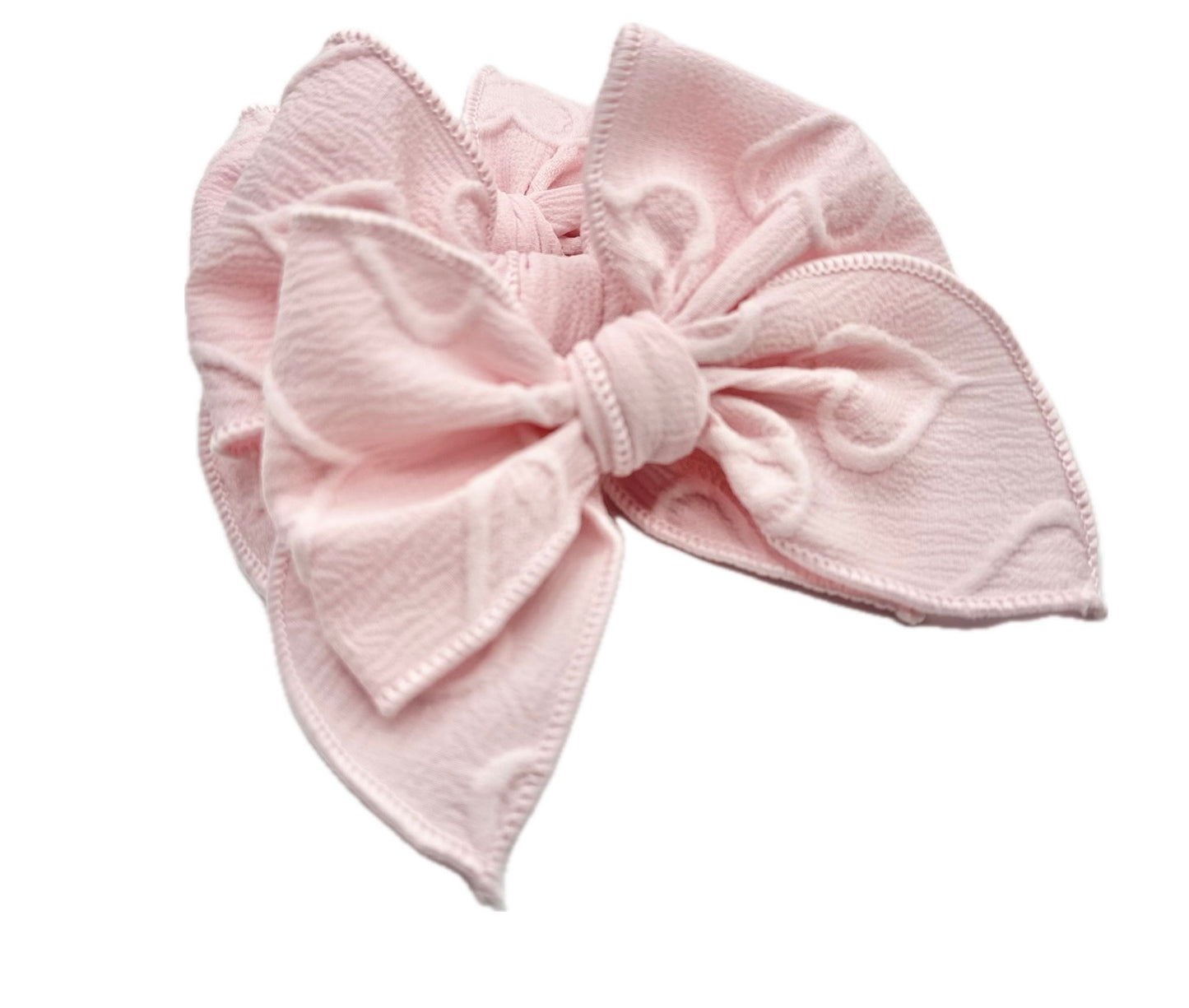 Pink Hearts Valentine’s Day Hair Bow Small