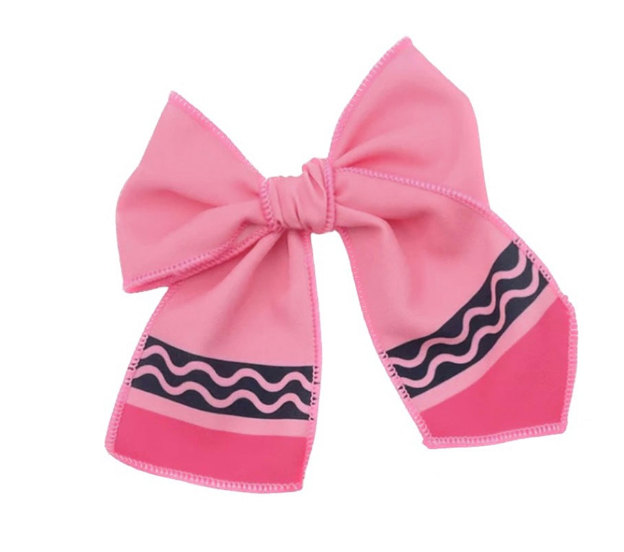 Girls Crayon hair bow