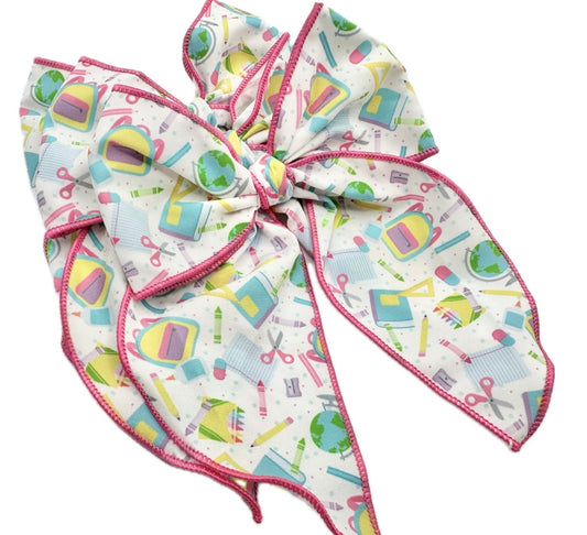 Girls Back to school hair bow