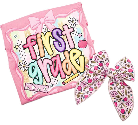 Girly First Grade T-Shirt