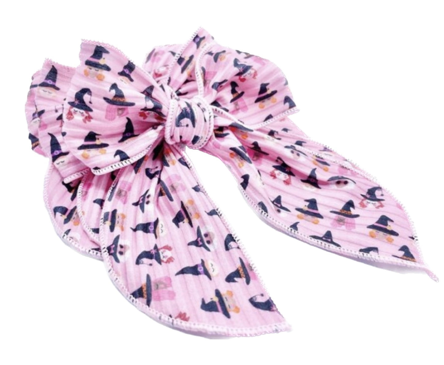 Pink Witches Halloween Hair Bow