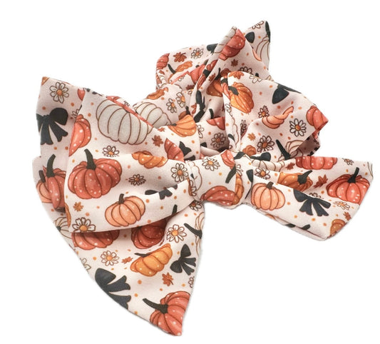 Coquette Pumpkins hair Bow Small