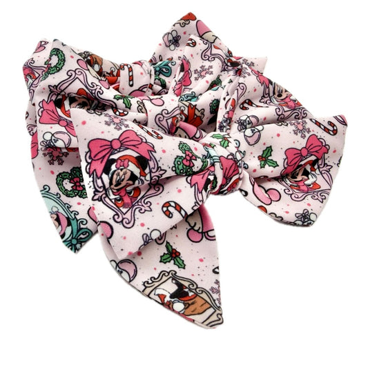 Girls Minnie Christmas Hair Bow Small