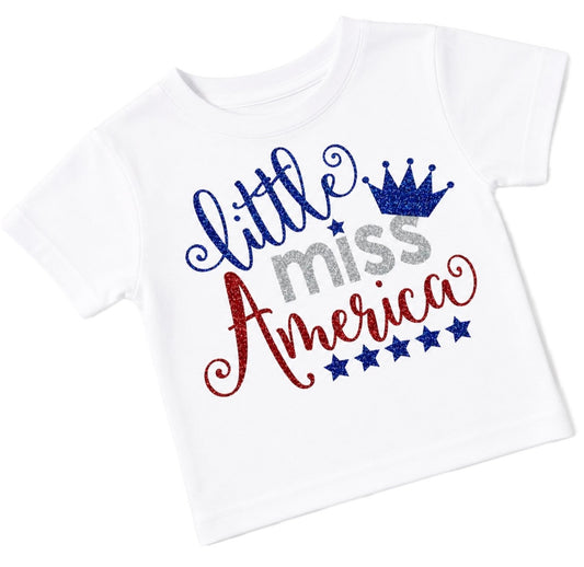 Girls Little Miss America T-Shirt