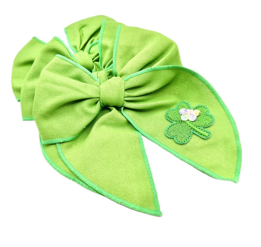 Girls St Patrick’s Day Clover Hair Bow