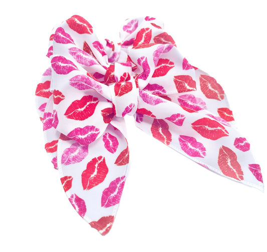 Kissy Lips Valentine’s Day Hair Bow