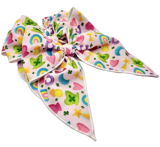 Girls Lucky Charms Hair Bow