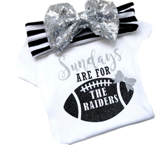 Sundays are for the Raiders Football Bodysuit