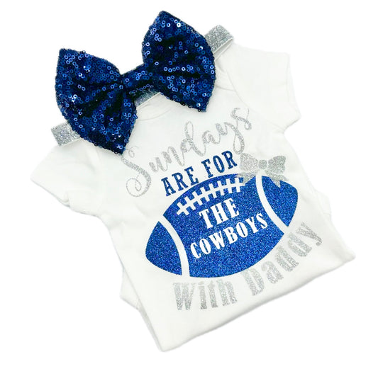 Baby and Kids Cowboys Football Bodysuit