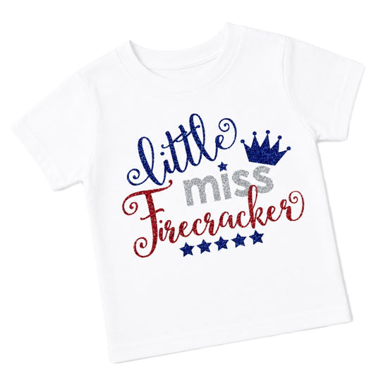 Girls Little Miss Firecracker T-Shirt