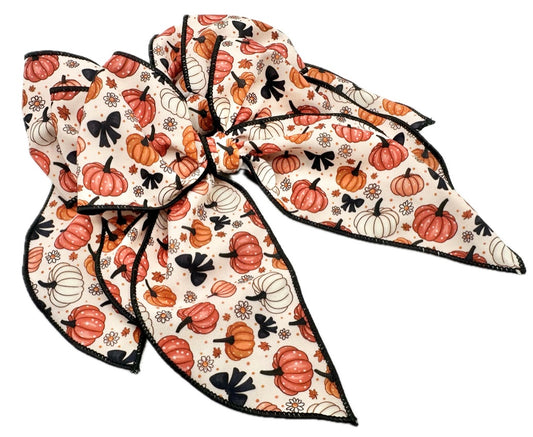 Coquette Pumpkins Halloween Hair Bow