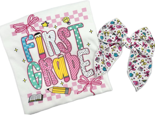 Girls Coquette First Grade T-Shirt