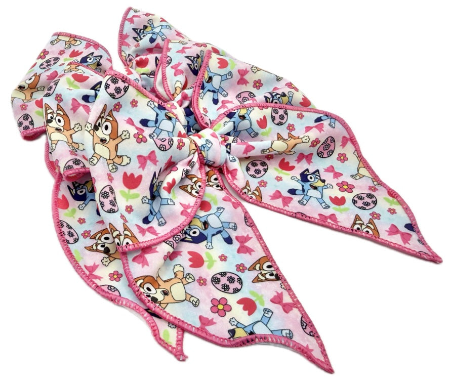 Girls Bluey Easter Large Hair Bow