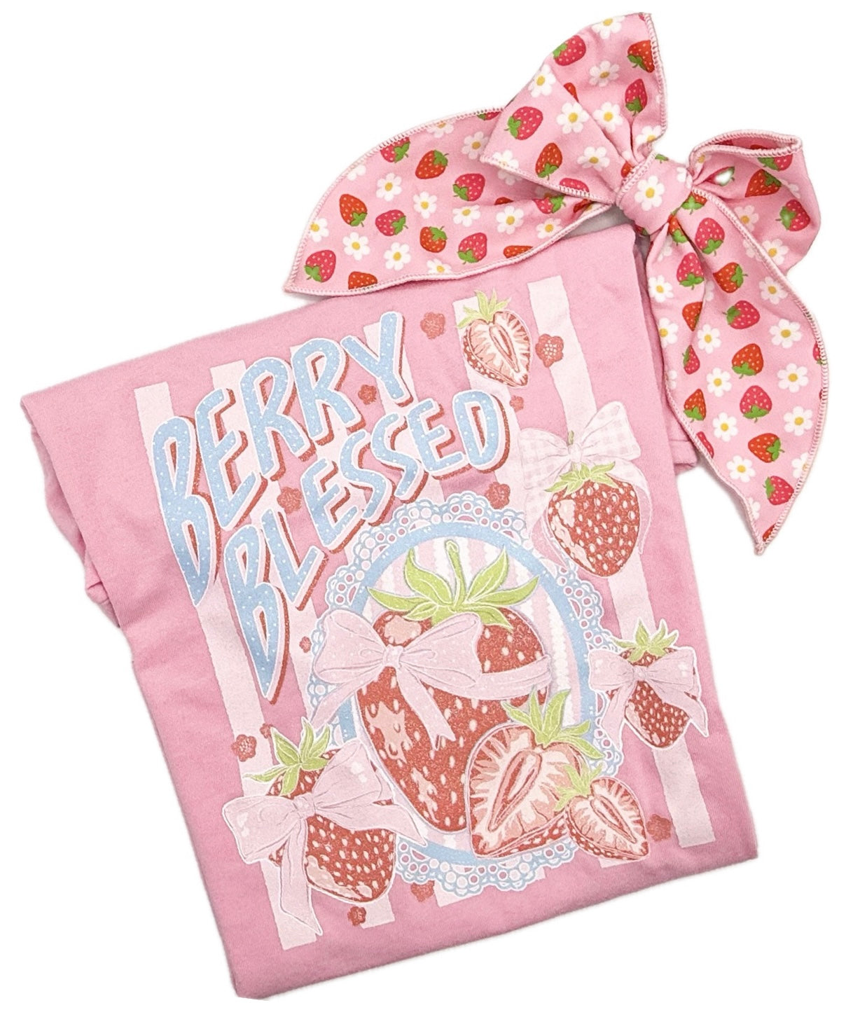 Girls Berry Sweet Glitter T-Shirt