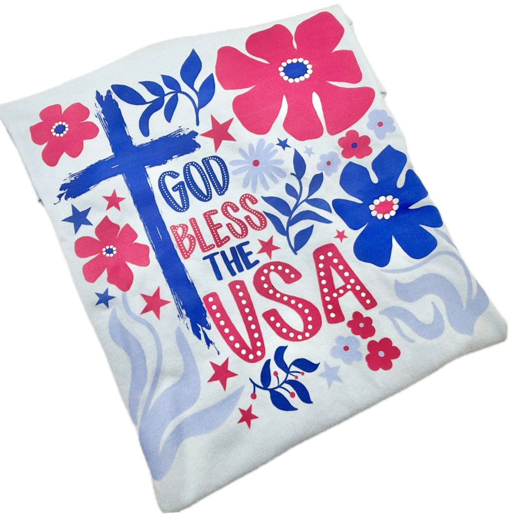 Girls God Bless America T-Shirt