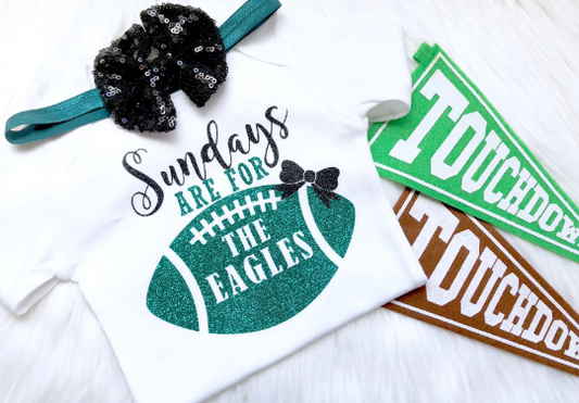 Baby and Kids Eagles Football Bodysuit